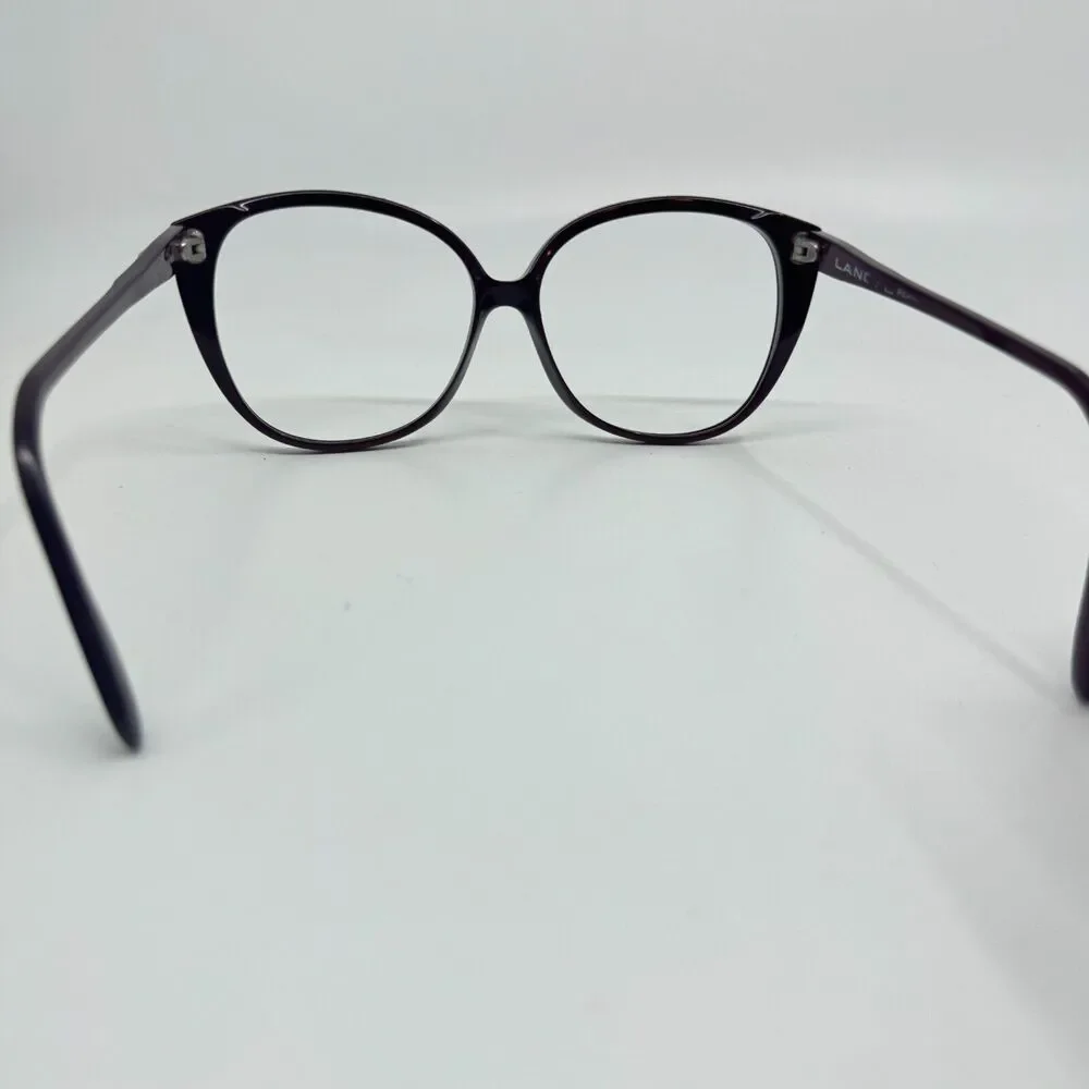 Landel Paris Eyeglasses Frames 65 S3 595 Maroon Cat Eye‎ H12035